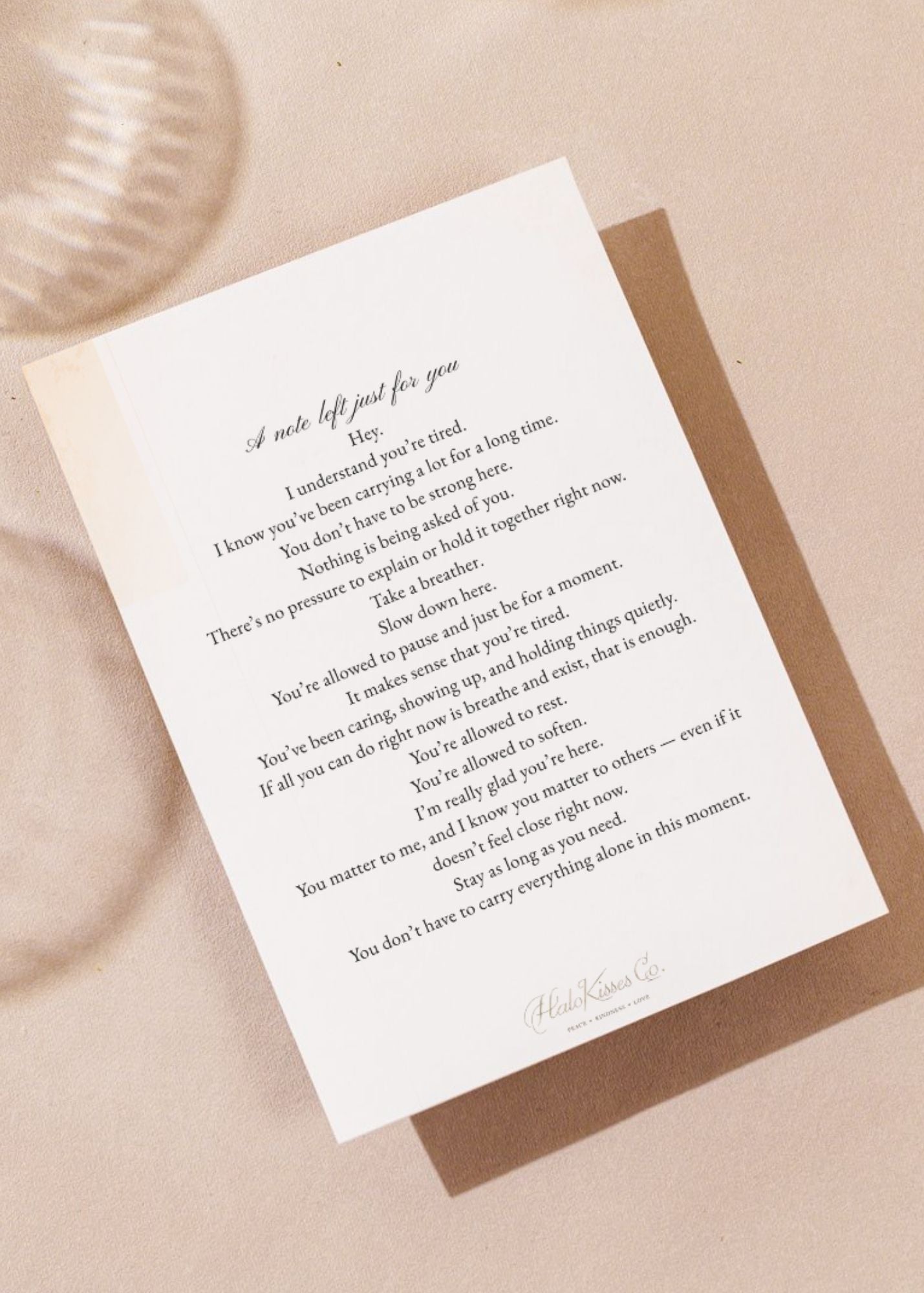 "Digital download greeting card mockup with envelope, featuring a heartfelt message.